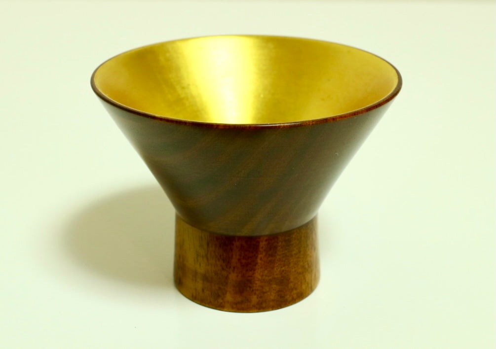 ぐい呑み（拭き漆:）:茶