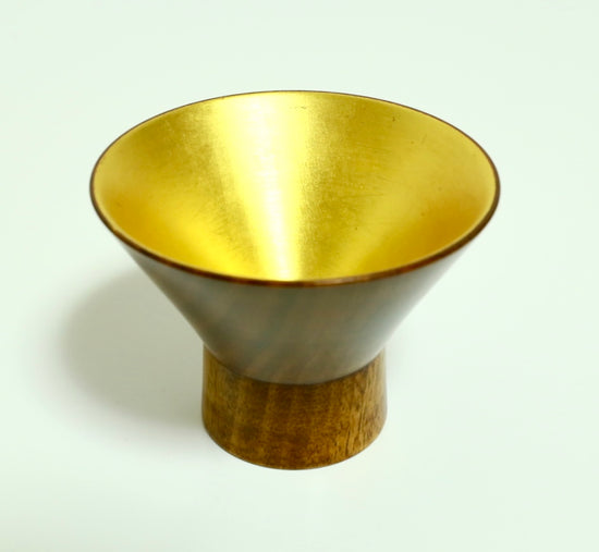 ぐい呑み（拭き漆:）:茶