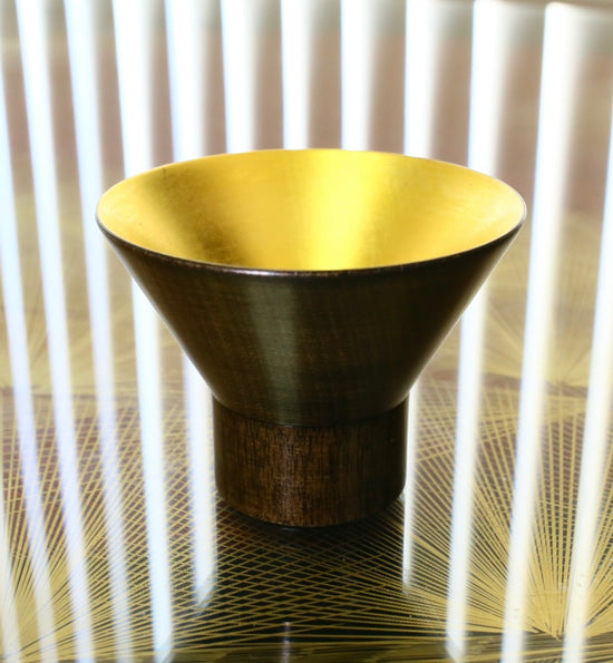 ぐい呑み（拭き漆:）:黒