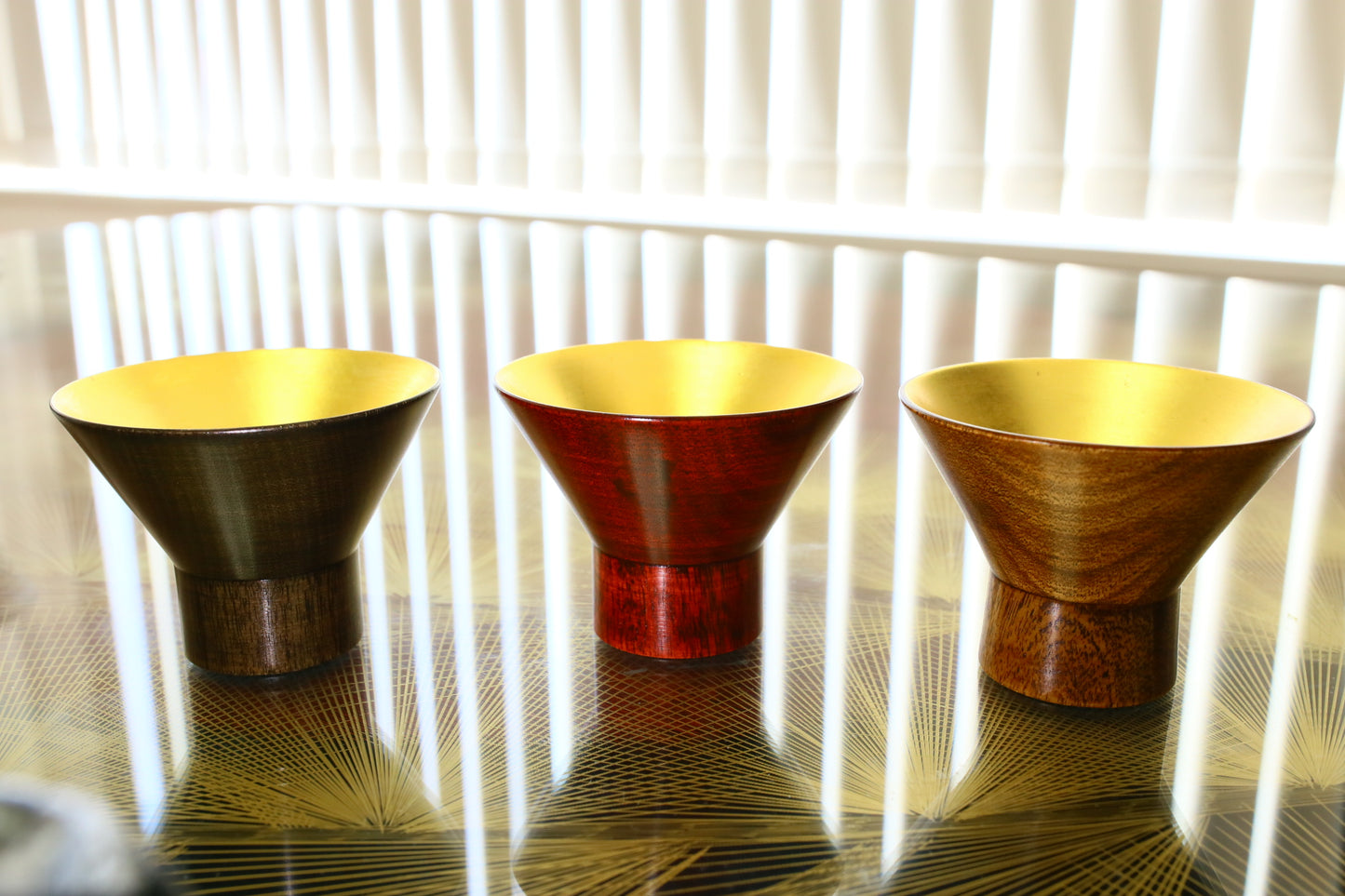 ぐい呑み（拭き漆:）:赤