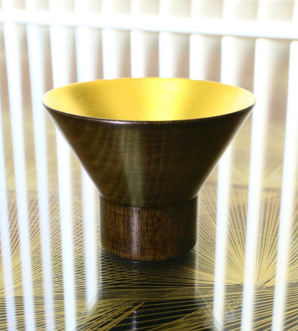 ぐい呑み（拭き漆:）:黒