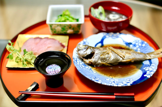 Sake cup (blue shell)